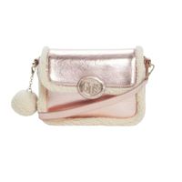 Cartera Crossbody Guess Gina Sherpa - Silver