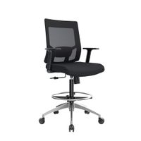 Silla Cajero Ergonómica Con Apoyabrazos Radius Negro Aluminio Ofideas