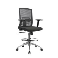 Silla Cajero Ergonómica Con Apoyabrazos Monk Negro Aluminio Ofideas