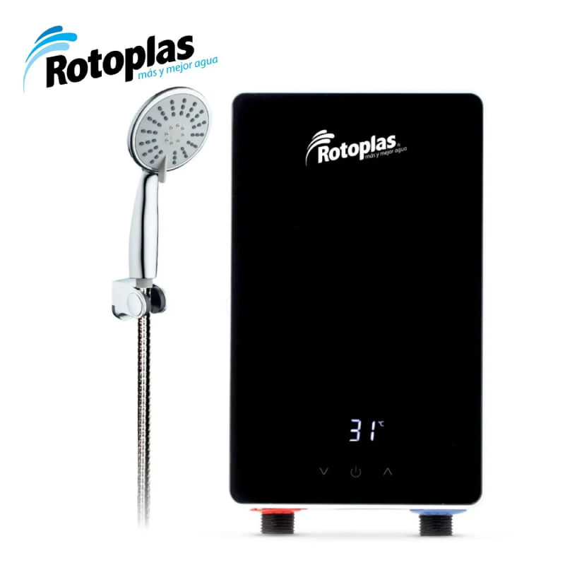 Rapiducha Eléctrica Rotoplas New Compact 4500W Negro