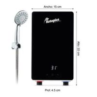 Rapiducha Eléctrica Rotoplas New Compact 4500W Negro - MEGA IMPORT