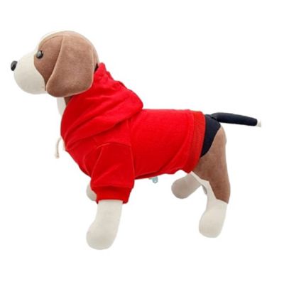 Ropa Capucha polera de algodon para Mascotas - Rojo -T8