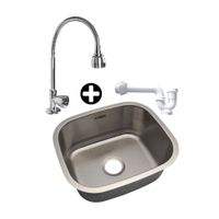 COMBO Lavadero Antartico 47.5x40cm Record + Llave lavadero Mueble Baru con pico flexible Italgrif