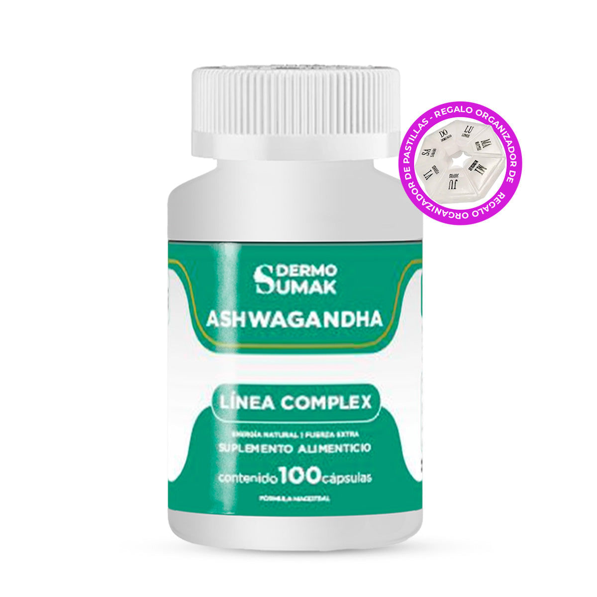 Ashwagandha Complex 300Mg 100 Cap Dermo Sumak + Regalo Pastillero