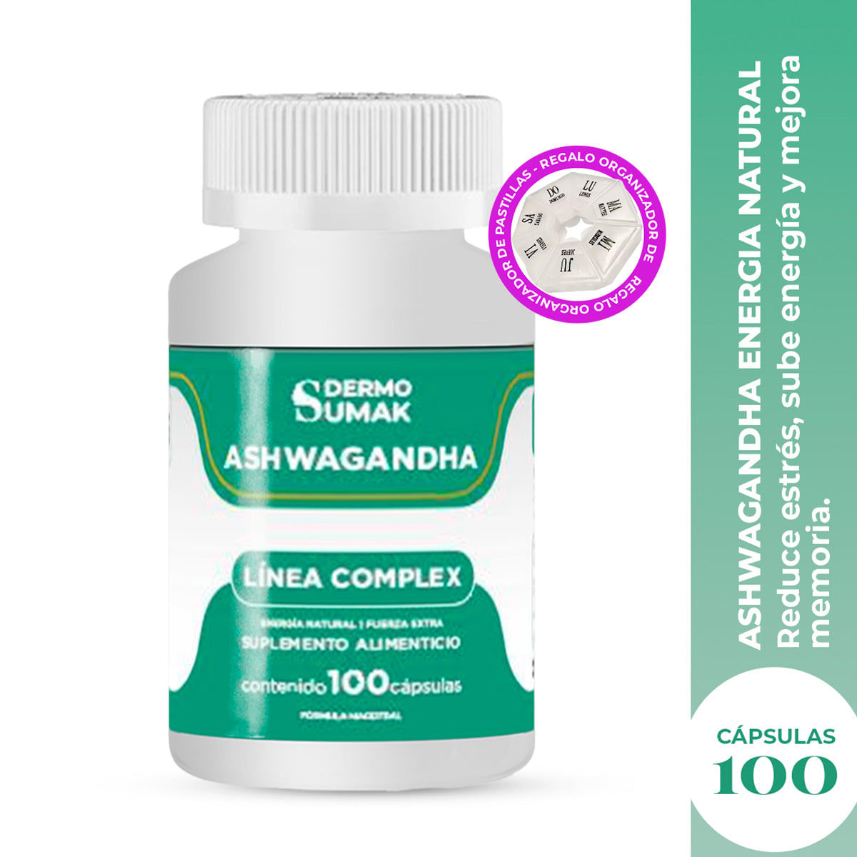 Ashwagandha Complex 300Mg 100 Cap Dermo Sumak + Pastillero