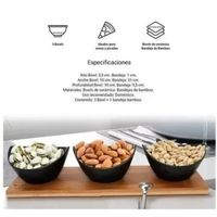 SET DE 3 BOWLS APERITIVO CON BANDEJA WAYU
