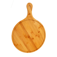 Tabla Redonda de Madera con Mango para Pizza