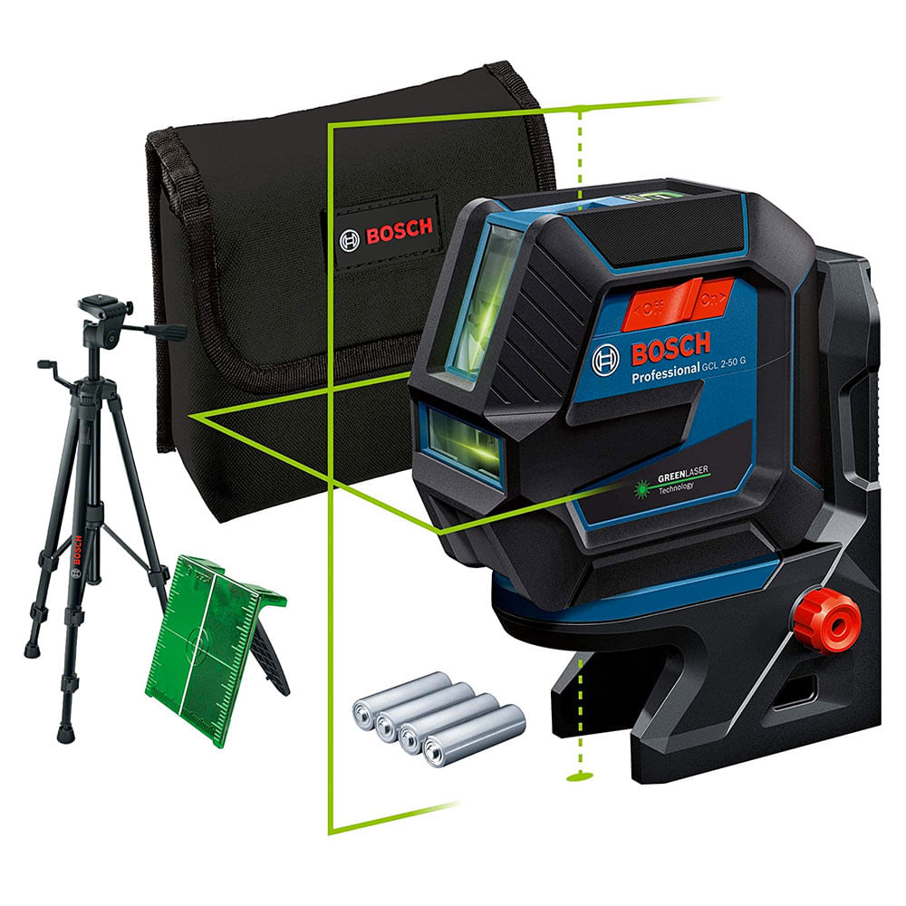 Nivel Láser Combinado Bosch GCL 2-50G 50 Metros Verde Punto Líneas