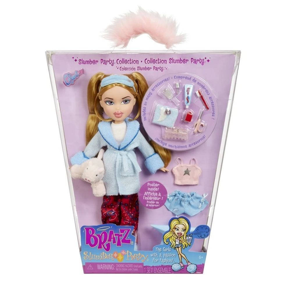 MUÑECA BRATZ SLUMBER PARTY CLOE CON ACCESORIOS