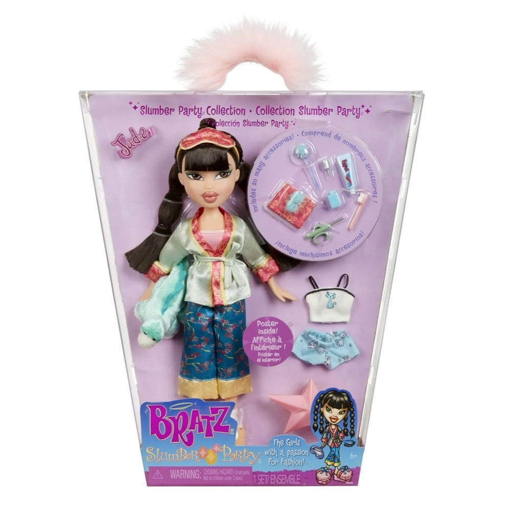 MUÑECA BRATZ SLUMBER PARTY JADE CON ACCESORIOS