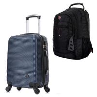 Maleta Cabinera 51 cm Royal Azul y Mochila Portalaptop MO305