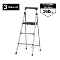 Escalera Tubular Plegable 3 peldaños de aluminio Truper