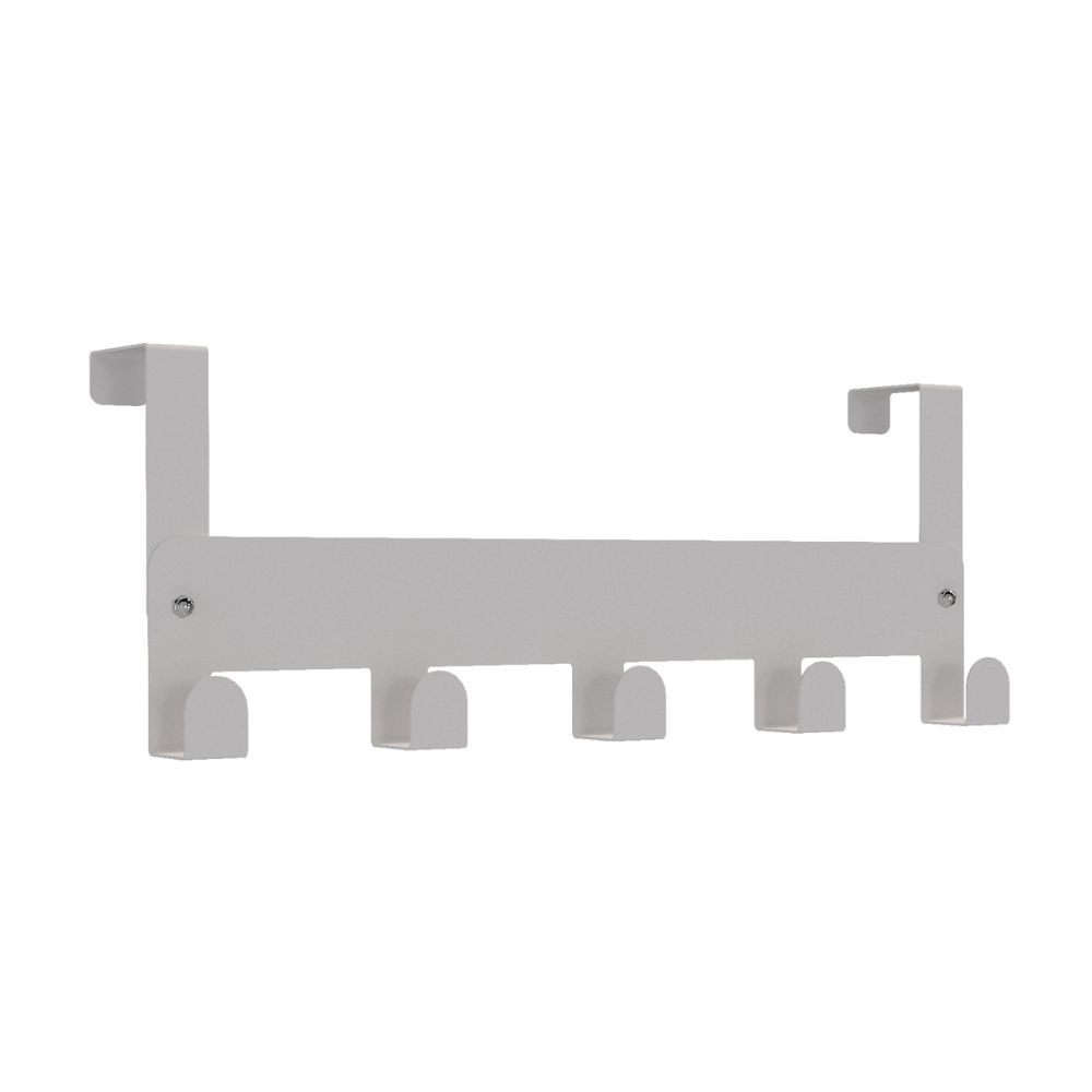 Perchero de Puerta 5 Ganchos Blanco Ducasse