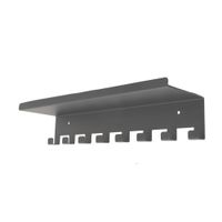 Perchero de Pared 8 Ganchos + Repisa Gris Ducasse