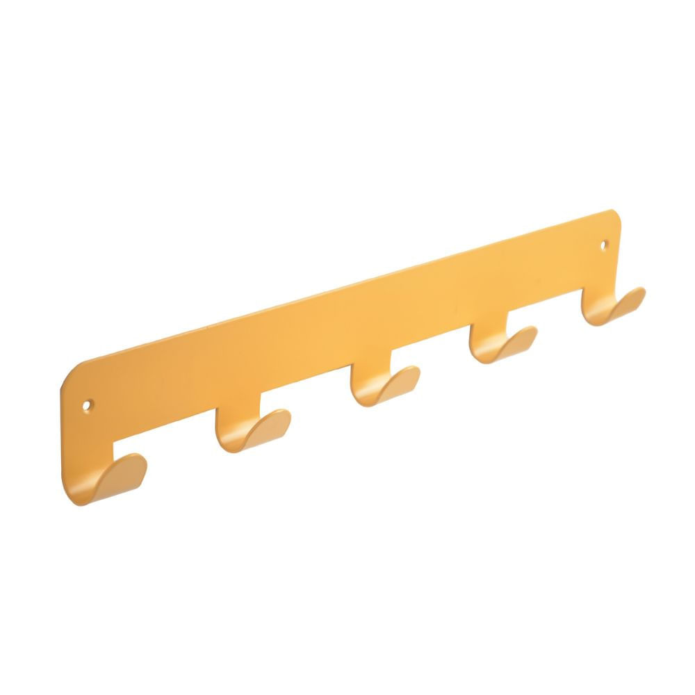 Perchero de Pared 5 Ganchos Amarillo Ducasse