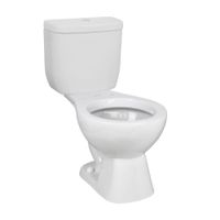 COMBO Estanque Nuevo Sifon Jet Blanco Pulsador Dual Trebol + Taza Trebol Blanco Sdw