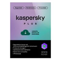 Antivirus Kaspersky Plus licencia digital, 3 dispositivos, 1 año, código online, protección Windows/macOS/Android/iOS