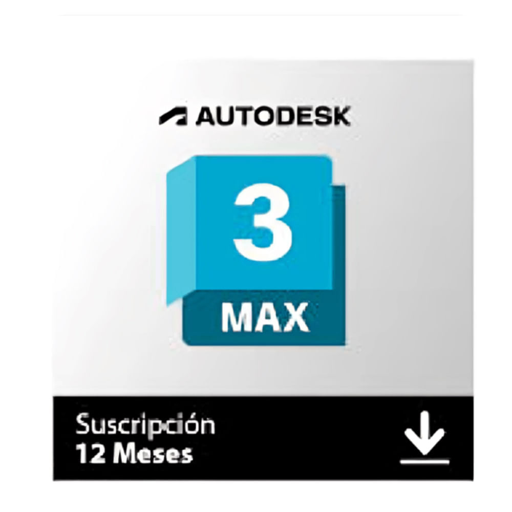 Licencia digital Autodesk 3DS Max, 1 PC, acceso completo por 12 meses, herramientas profesionales de diseño