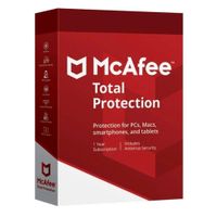 Antivirus McAfee Total Protection, licencia digital, 1 dispositivos, 1 año, seguridad completa Windows/macOS/Android/iOS