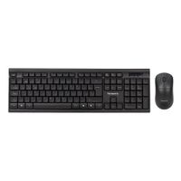 Kit inalámbrico Teraware teclado y mouse, membrana, receptor USB, español, negro