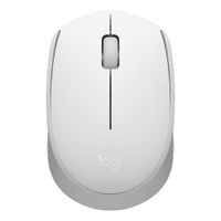 Mouse inalámbrico Logitech M170 compacto, 3 botones, usa pilas, diseño ambidiestro, blanco