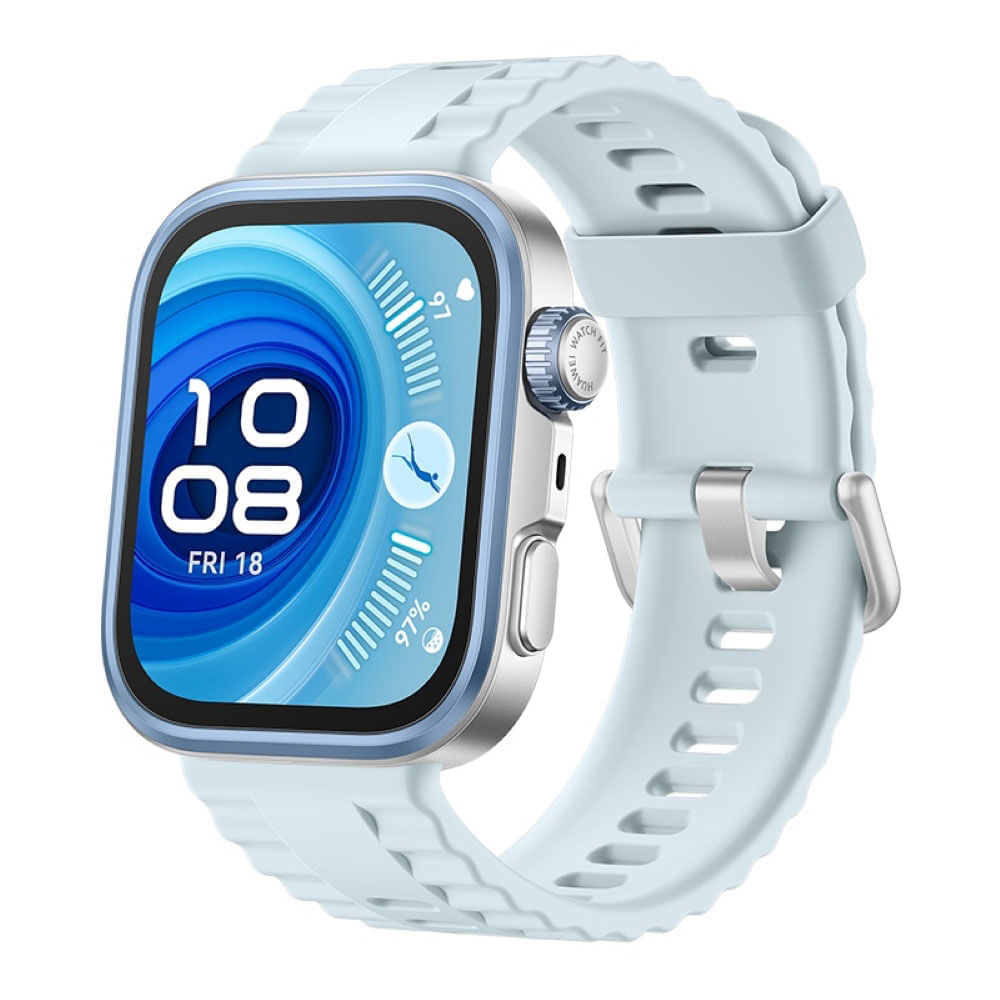 Smartwatch Huawei Fit 4 Pro, pantalla AMOLED 1.82"", sensor ECG, 10 días de batería, resistente al agua 5ATM, IP6X, compatible Android/iOS, azul
