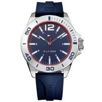 Reloj Tommy Hilfiger 1791261 Hombre Acero Inoxidable Plateado Correa Silicona Azul