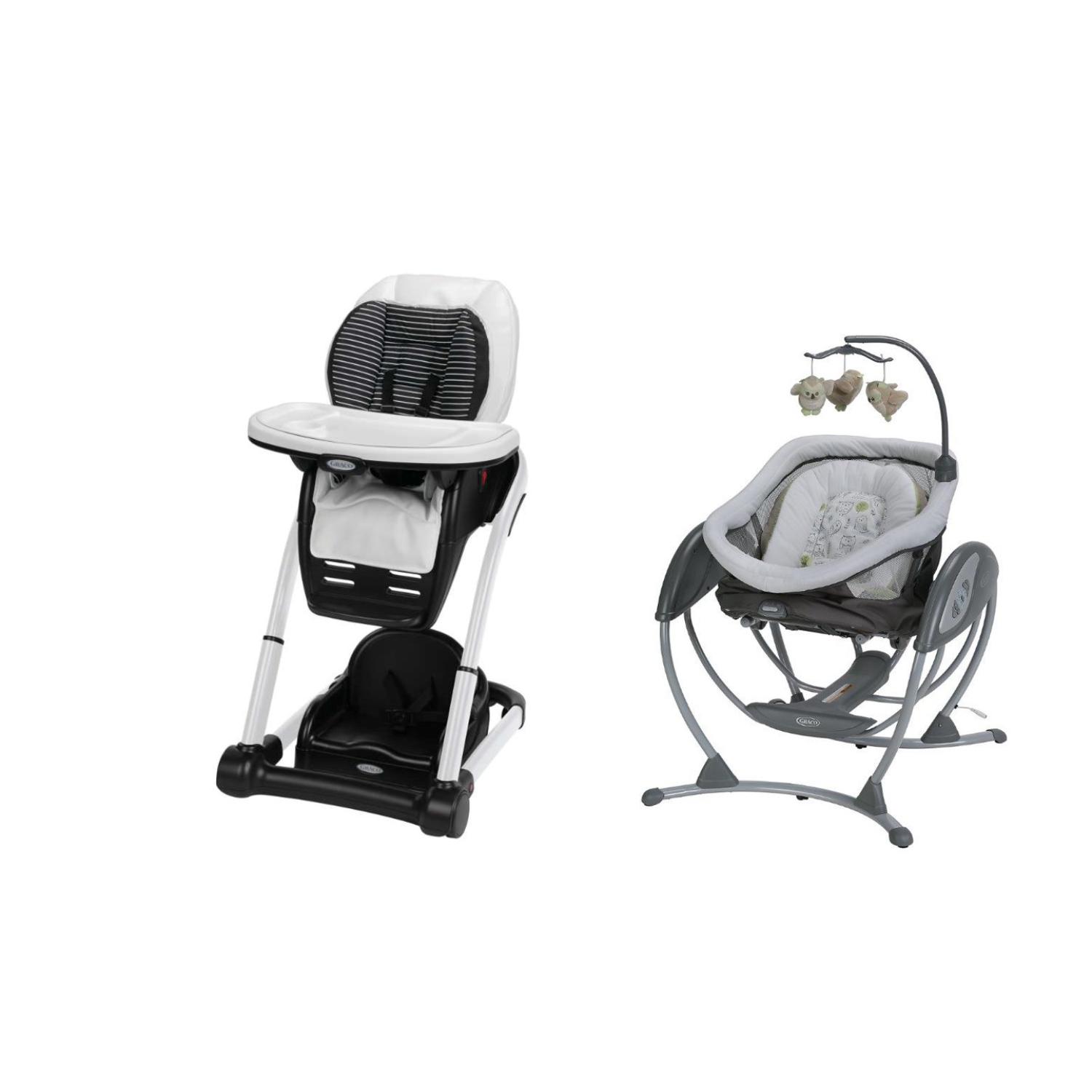 Silla Alta De Comer Graco Blossom Studio + Silla Mecedora Swg Duoglider Percy