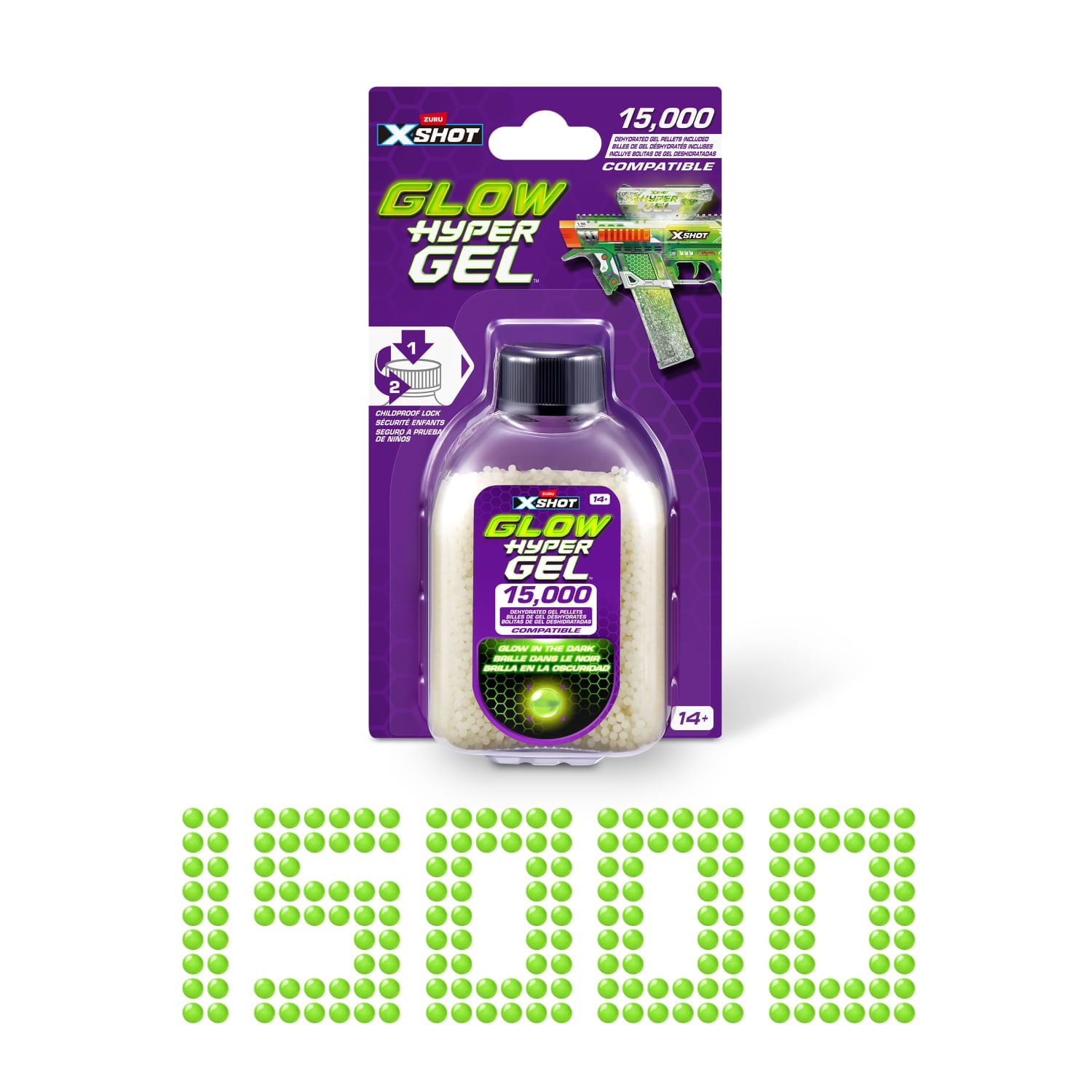 Carga Hyper Gel Fluorescente X-Shot 15K Unidades