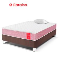 Conjunto Box Tarima Classic Medallón Chocolate 1.5 Plazas