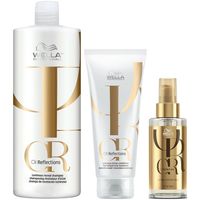 Shampoo 1000ml + Acondicionador + Aceite Wella Oil Reflections