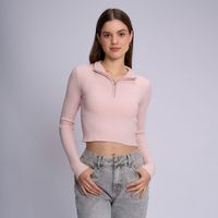 Chompa Mujer Hypnotic Rib Zip 1
