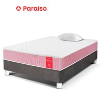 Conjunto Box Tarima Classic Medallón Acero 1.5 Plazas
