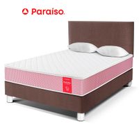 Cama Classic Medallón Ergo Chocolate 2 Plazas + Cabecera