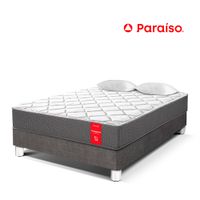 Cama Paraíso Su Majestad 2 Plazas Acero + 2 almohadas + protector