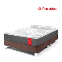Cama Paraíso Su Majestad Queen Chocolate + 1 almohada + protector