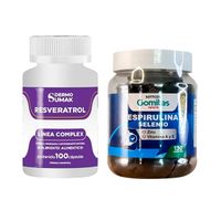 Resveratrol Complex 100 Cap Dermo Sumak + Gomitas Espirulina, Selenio, Zinc, Vit. A y E