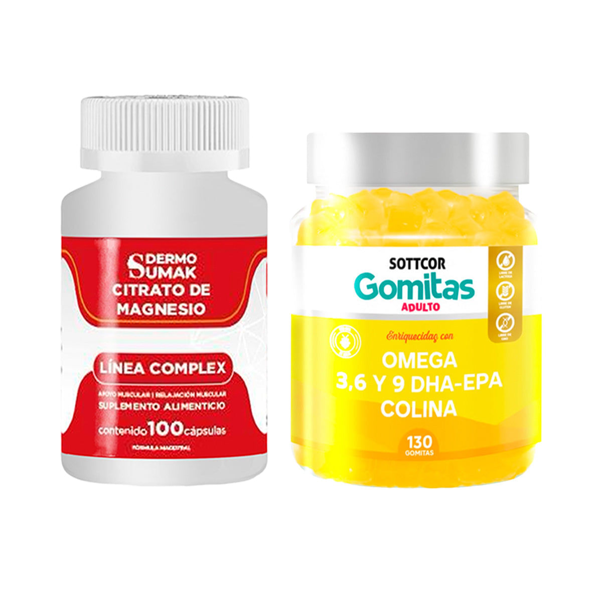 Citrato Complex 100 Cap Dermo Sumak + Gomitas de Omega 3
