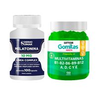 Melatonina Complex 10mg 100 Cap Dermo Sumak + Gomitas Multivitaminas adulto