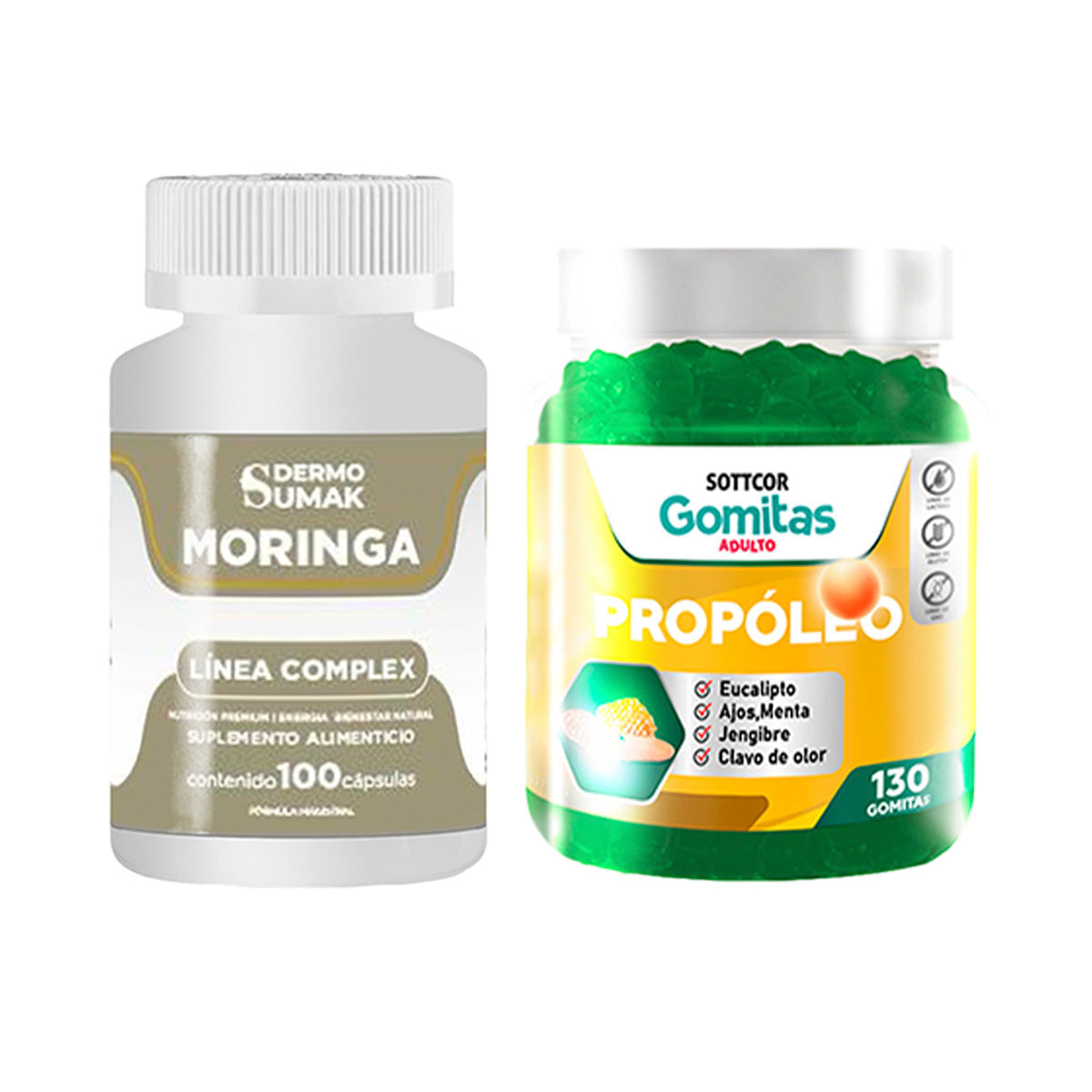 Moringa Complex 100 Cap Dermo Sumak + Gomitas Propolio