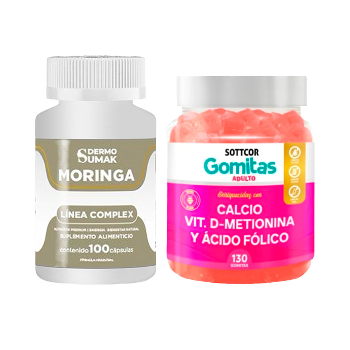 Moringa Complex 100 Cap Dermo Sumak + Gomitas Calcio