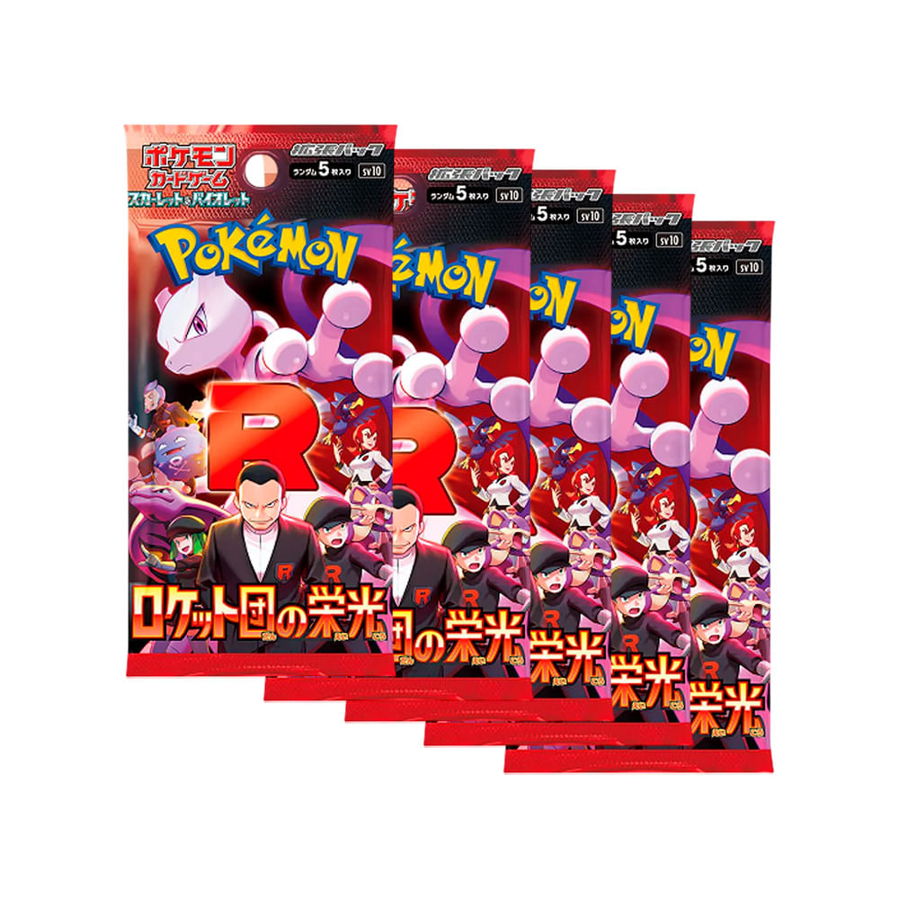 Pokemon TCG Glory of Team Rocket 5 Sobres Japones