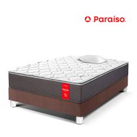 Cama Paraíso Super Star 1.5 Plazas Chocolate + 1 almohada + protector