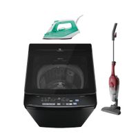 Combo: Lavadora Carga Superior 13kg (EWIJ13F2XSYB) + Aspiradora vertical (STK13) + Plancha a vapor Easyline (SIE70) Electrolux