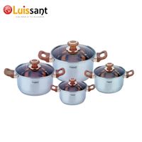 Juego de ollas Luissant LU 1104A 8 Piezas Marrón