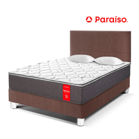 Juego de Dormitorio Paraíso Super Star 2 Plazas Chocolate + 2 almohadas + protector