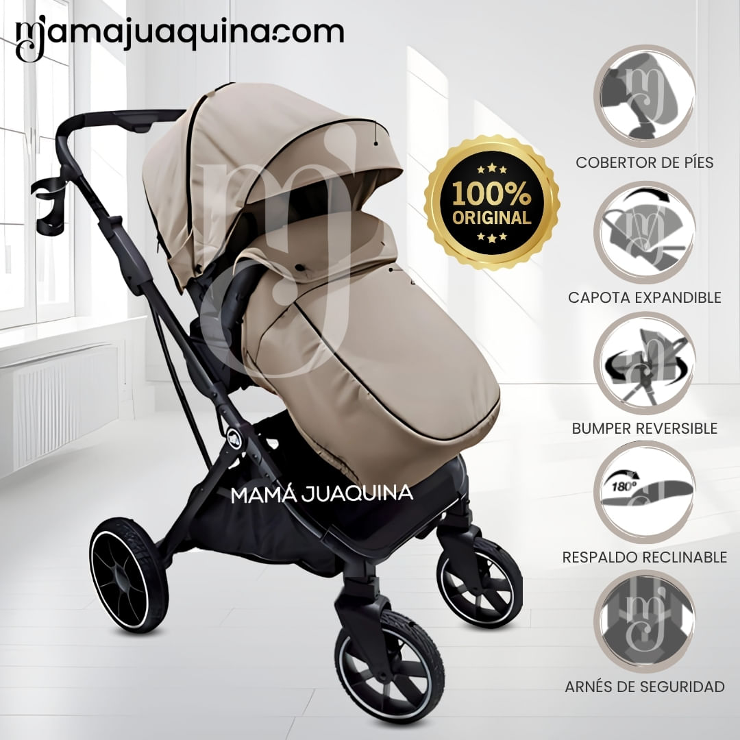 Coche Cuna Moisés de Lujo «OSLO» Beige