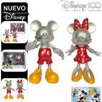 Set de Figuras Articulables Mickey y Minnie Platinado MM-1D100
