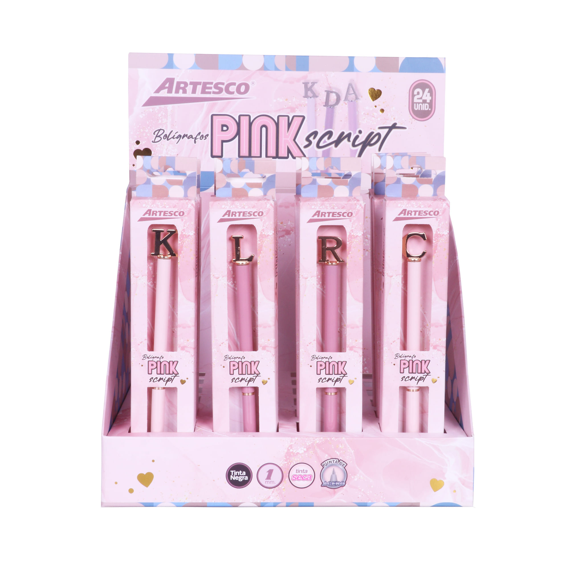 Boligrafo Pink Script ARTESCO