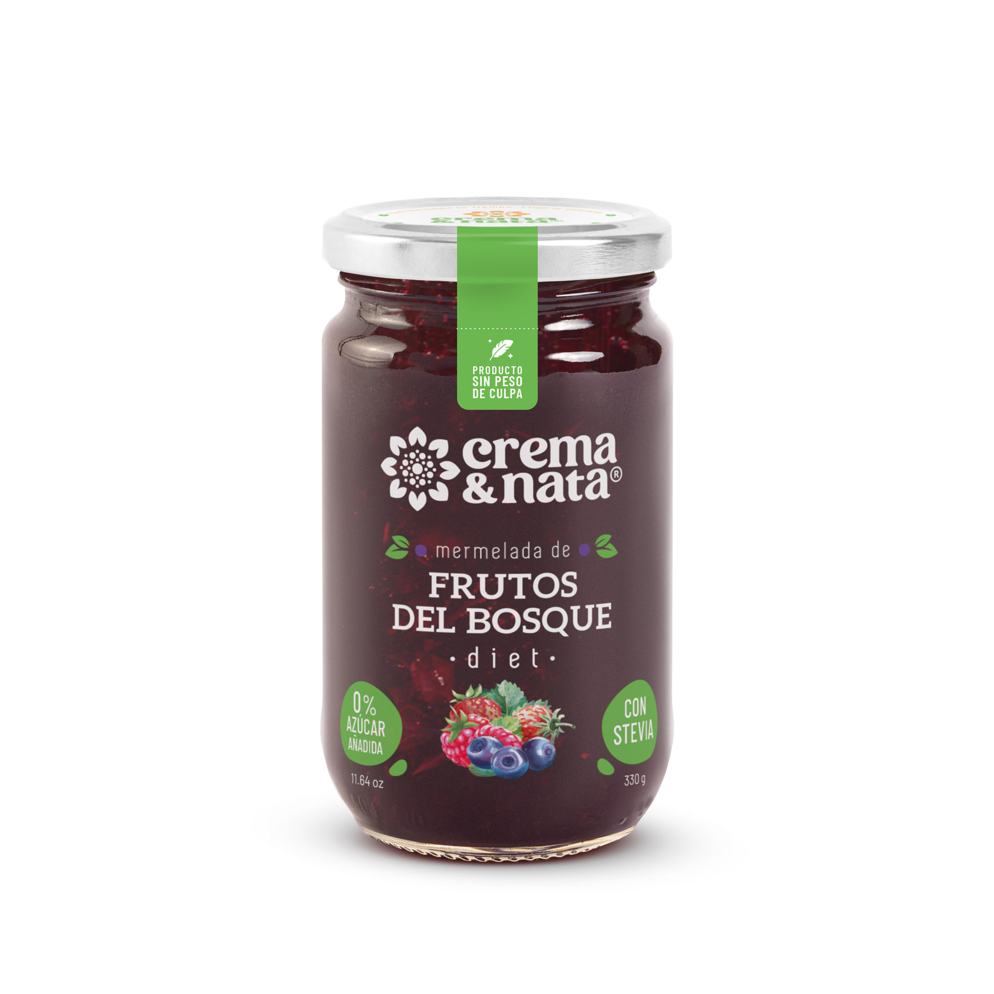 Mermelada Dieta CREMA&NATA Frutos del Bosque Frasco 330g